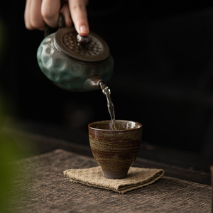 Tazza <span class=keywords><strong>da</strong></span> Tè Silenziosa in Stile <span class=keywords><strong>Antico</strong></span> Giapponese Fatta a Mano Retrò in Gres Porcellanato Tazza <span class=keywords><strong>da</strong></span> Tè Kung Fu in Ceramica Piccola Tazza Singola Ciotola <span class=keywords><strong>da</strong></span> Tè - Product Image 2