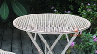 Ensemble de bistrot 3 pièces en métal antique chaise et table de jardin pliables en fer durable pour la décoration intérieure