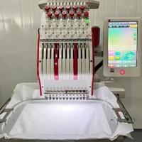 Machine à coudre et à broder automatique, machine à broder informatisée CNC, machine à broder à tête unique pour t-shirt, chapeau