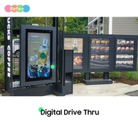 Kiosque de commande numérique pour drive-thru, 3000 Nits, IP66, étanche, anti-reflet, personnalisable, totem sur pied, WiFi, IoT, écran LCD