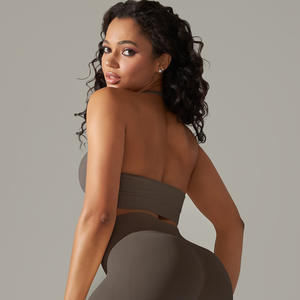 नए इंतजार यूरोपीय अमेरिकी ठोस रंग उच्च लोचदार चार टुकड़े सेट सांस लेने योग्य योग - Product Image 1