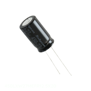 ตัวเก็บประจุแบบมีรูระบายความร้อน27 uF 20% 450V ตัวเก็บประจุมีรูผ่าน450LXW27MEFR12.5X20 27 uF - Product Image 1