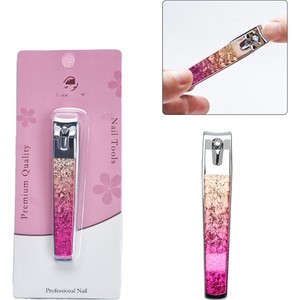 Coupe-ongles réutilisables en acier inoxydable grande taille, couleur arc-en-ciel, outils de coupe d'ongles pointus pour coffret cadeau - Product Image 1