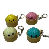 ABS Press-to-Light Steamed Bun Dumpling Keycap Keychain Mechanical-Feel Stress-Relief Pendant Creative and Cute Key-Bag Charm