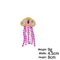 Applique 3D en tissu PVC à paillettes, faite à la main, avec animaux marins (étoile de mer, tortue de mer, dauphin), ornée de perles et de strass, pour chapeaux
