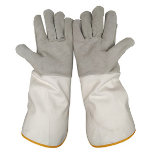 Gants de soudage pleine longueur en cuir de vachette double couche résistants à la chaleur pour le soudage électrique de type électrode - Product Image 5