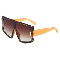 Lunettes de soleil polarisées unisexes populaires à grande monture, monture PC surdimensionnée, verres UV400, couleurs blanc, bleu, camel
