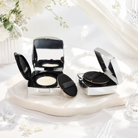 Conteneur cosmétique carré en plastique argenté 12g avec logo personnalisé, miroir, fond de teint, crème BB, emballage de luxe, outils de maquillage à coussin d'air
