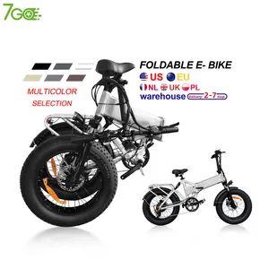 Eu Us Ca Uk Warehouse Sell Velo Electrique Adultos Ciudad Bicicleta todoterreno 500W Motor dual 20 pulgadas Fat Tire Bicicleta eléctrica plegable