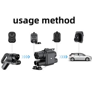 Nouveaux connecteurs GBT Type EV Adaptateur de prise CCS2 à CCS1 avec prises et entrées de commutation compatibles avec les chargeurs EV - Product Image 5