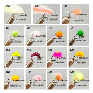 Kit de 38 Piezas de Moscas para Pesca con Caja Impermeable Negra, Moscas para Trucha, Señuelo de Mosca para Salmón de Agua Dulce para Río, Lago y Arroyo - Product Image 3