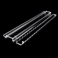 Ensemble de supports de Mahjong en acrylique pour pétoncles Supports en acrylique transparent faits à la main avec poussoir festonné pour le jeu de Mahjong Fête de famille