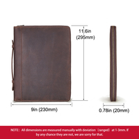 Maletín de Negocios Unisex de Cuero Genuino al por Mayor, Bolsa para Portátil con Cierre de Cremallera, Ligero y Portátil para Reuniones de Trabajo