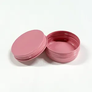 100ml Empty Aluminum Tin Metal Box Perfect Printing Pink Color Glossy Pomade Hair Wax Package Tin Box