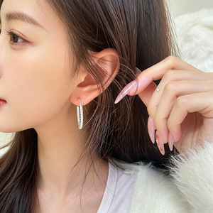 Kaiming 925 Sterling Silver Twisted C Shaped <b>Earrings</b> For Women Korean Style Fashion Minimalist Design Everyday Wear - Product Image 4