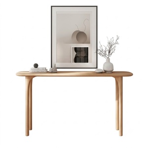 Table console en bois de hêtre faite à la main, meuble d'appoint moderne pour entrée, meuble d'entrée pour salon, design à pieds stables - Product Image 1