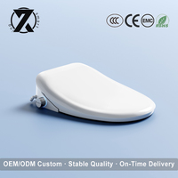 Siège de toilette intelligent de luxe en forme de V avec bidet électrique, siège chauffant et buse autonettoyante pour salle de bain moderne OEM ODM