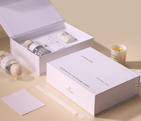 Boîte cadeau personnalisée, pliable magnétique, avec gaufrage pailleté, écologique, recyclable, en papier rigide, pour bougies, emballage de produits de soin de la peau