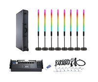Tube LED RGBWA 5-en-1 étanche IP67, sans fil, DMX, avec télécommande et contrôle par application, éclairage d'ambiance à 360° pour DJ, discothèque et soirées