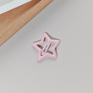 Kadınlar ve Çocuklar için Renkli Toplu Yıldız Saç Tokaları, Sevimli Pentagram Yan Kakül Saç Tokaları - Product Image 4