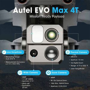 โดรน Autel Robotics EVO Max 4T รุ่น Universal Edition สำหรับงานเชิงพาณิชย์ กันน้ำระดับ IP43 ถ่ายภาพความร้อน 15 วินาที วิดีโอ 8k โดรนสำหรับการตรวจสอบ - Product Image 5