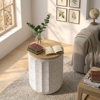 Table de chevet esthétique pour la maison avec des taches colorées, étagère de rangement dissimulée pour les petites chambres