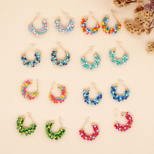 Go2boho Pendientes Bohemios de Lujo Y2k para Chica Bonita, Aretes Coloridos con Cuentas Bañadas en Oro para Mujer, Hechos a Mano Estilo Boho de Verano con Cuentas Finas de Miyuki - Product Image 1