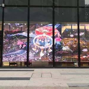 P50 P100 Trọng lượng nhẹ HD Net linh hoạt pixel <span class=keywords><strong>LED</strong></span> lưới Màn hình hiển thị trong suốt <span class=keywords><strong>Led</strong></span> ngoài trời không thấm nước màn hình lưới - Product Image 3