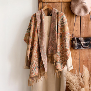 Retro Paisley Floral Tassel <b>Shawl</b> Ethnic Wind Decorative Scarf Outdoor Travel Soft <b>Wrap</b> - Product Image 3