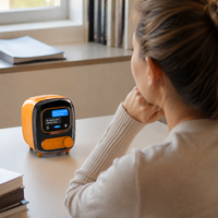 Haut-parleur portable avec lecture locale MP3 par carte TF, assistant vocal IA, écran tactile, aide au sommeil et réveil pour l'extérieur