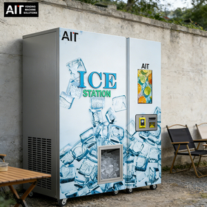 Macchina per la produzione di ghiaccio completamente automatica <span class=keywords><strong>AIT</strong></span> per esterni, con unità di insacchettamento automatica 24/7 integrata - Product Image 2