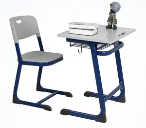 최고 판매 핫 세일 학교 가구 현대 학교 교실 아이 학생 책상과 의자 학교는 18mm 테이블 패널, 1.2mm 관을 놓습니다
