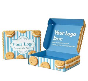 Emballage de boulangerie pour biscuits avec logo personnalisé imprimé sur boîte en papier - Product Image 1