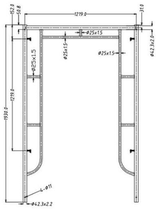 ชุดนั่งร้านแบบพกพาโครงสร้าง H-Frame ดีไซน์ทันสมัย พร้อมบันไดและโครง Andamios - Product Image 2