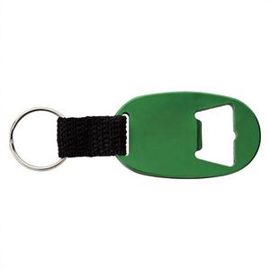 Llavero Plano Personalizado Promocional de Aleación Metálica con Correa de Cinta Tejida Ovalada para Abrir Botellas de Cerveza y Vino, Abrelatas Manual - Product Image 3