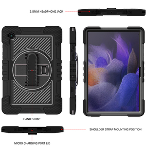 Cover posteriore per <span class=keywords><strong>Tablet</strong></span> in Silicone ibrido resistente con Design Anti-Shock per Samsung <span class=keywords><strong>Galaxy</strong></span> Tab <span class=keywords><strong>A8</strong></span> - Product Image 3