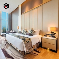 Ensemble de meubles de chambre d'hôtel 5 étoiles haut de gamme en chêne massif moderne, écologique et personnalisable, avec tête de lit et table de chevet pour appartement