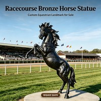 Escultura de Caballo de Bronce de Tamaño Real, Estatua Ecuestre Personalizada para Hipódromo, Rancho, Jardín, Exterior, Fabricante Mayorista