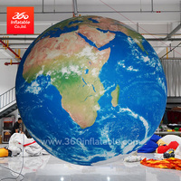 360 ballons gonflables de terre de planète gonflables scellés par publicité, boules gonflables de planète de terre de tissu de PVC de conception personnalisée