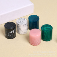 Logo personnalisé 30ml 50ml 100ml bouchon de luxe vide en pierre d'agate bouteille en verre de parfum unique avec couvercle de parfum en marbre coloré
