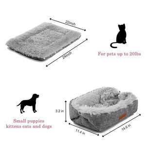Gatos Luxury Fluffy Winter Crate Pad Mat Cojín para mascotas Cat Sleep <span class=keywords><strong>Bed</strong></span> para gatos de interior - Product Image 5
