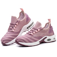Baskets à bout en acier pour femmes, chaussures de sécurité à coussin d'air, chaussures de travail légères et confortables avec manchette plus douce