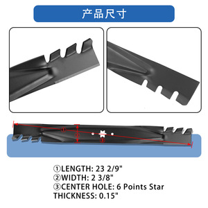 Cuchilla para Cortacésped Ningbo Quanpin 942-04290-X 742-04244, Paquete de 2, Negra, 23-29 Pulgadas, Accesorios para Cortacésped - Product Image 4