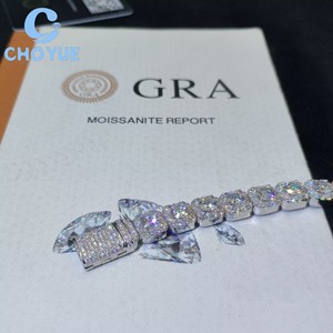 Wholesale 925 Sterling Silver 8MM Moissanite Tennis Bracelet Round Cut Iced Out Fine Jewelry for <b>Men</b> Women Pass Diamond Test - Product Image 6