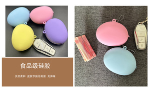 Mini sac de rangement en silicone avec fermeture éclair, design élégant et mignon, organisateur parfait, idéal pour transporter les accessoires au quotidien - Product Image 2