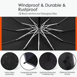 <span class=keywords><strong>Parapluie</strong></span> <span class=keywords><strong>inversé</strong></span> grand coupe-vent pluie et soleil Compact pour femmes hommes voyage <span class=keywords><strong>parapluie</strong></span> pliant avec sac de couverture - Product Image 3