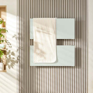 Calentador <span class=keywords><strong>de</strong></span> toallas personalizado <span class=keywords><strong>de</strong></span> fábrica, radiador <span class=keywords><strong>de</strong></span> baño, toallero eléctrico con estante montado en la pared - Product Image 3