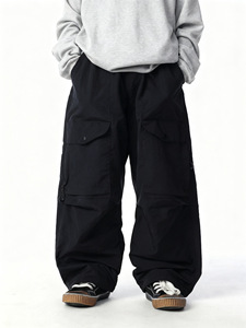 Pantalon <span class=keywords><strong>cargo</strong></span> en nylon/acétate enduit de PU doublé polaire pour garçons japonais, nouvelle collection automne-hiver 2025, grande poche, cordon de serrage, élégant et tendance - Product Image 6