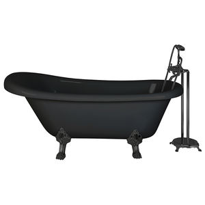 Bañera acrílica con pie de garra de aleación de Zinc independiente clásica en blanco y negro, bañera ABS con <span class=keywords><strong>pies</strong></span> dorados - Product Image 2
