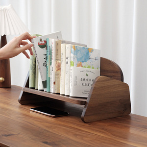 Étagère de bureau créative en bois de noyer avec rangement pour étudiants et bureaux - Product Image 3
